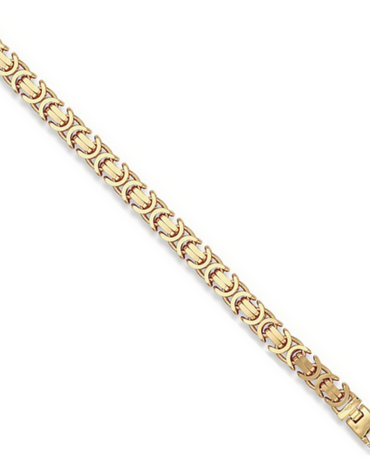 9 Carat Yellow Gold Chain | Solid Gold Byzantine Chain | Men's Necklace