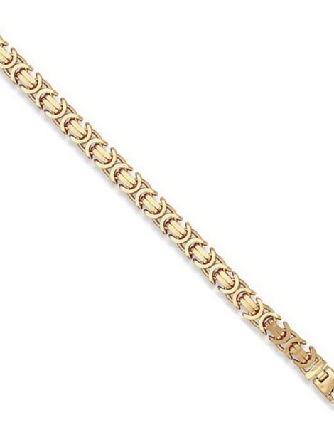 9 Carat Yellow Gold Chain | Solid Gold Byzantine Chain | Men's Necklace