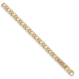 9 Carat Yellow Gold Chain | Solid Gold Byzantine Chain | Men's Necklace