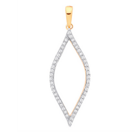 9ct Gold Diamond Pendant | Diamond Pendants | Women's Gold Pendants