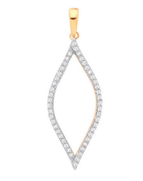 9ct Gold Diamond Pendant | Diamond Pendants | Women's Gold Pendants