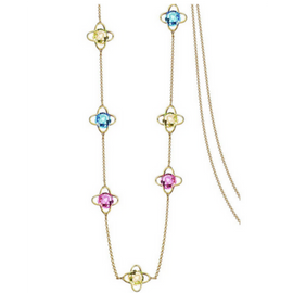 Swarovski necklace multi coloured - Clover Necklace Women - Gold Plated Necklace