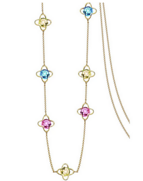 Swarovski necklace multi coloured - Clover Necklace Women - Gold Plated Necklace