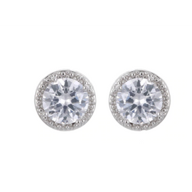 Cubic Zirconia Stud Earrings White Gold Cubic Zirconia Earrings