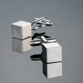 Stainless Steel Cufflinks | White Gold Cufflinks | Cufflinks by Fidem