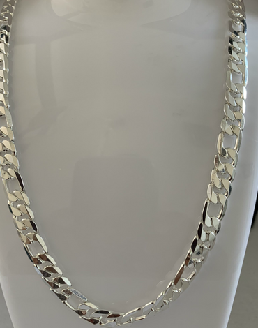 8mm | 24 Inches | Mens Silver Plated Necklace | Women's Necklace