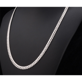 Mens Chain White Necklace | Platinum Gold Plated Necklace | Mens Necklace