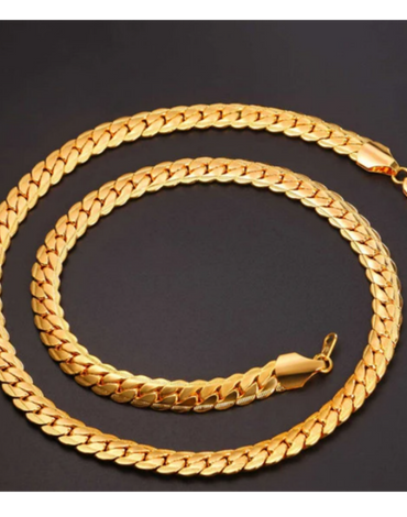 Mens Chain Necklace | 18 Carat Gold Plated Necklace | Mens Necklace