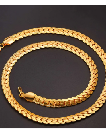 Mens Chain Necklace | 18 Carat Gold Plated Necklace | Mens Necklace