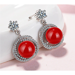 Freshwater Pearl Earrings | 925 Sterling Silver Pearl Earrings | Cubic Zirconia Gemstone Earrings