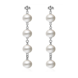 Freshwater Pearl Earrings | 925 Sterling Silver Pearl Earrings | Sterling Silver Earrings