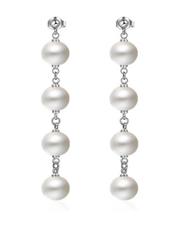 Freshwater Pearl Earrings | 925 Sterling Silver Pearl Earrings | Sterling Silver Earrings