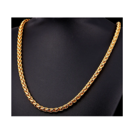 Mens Gold Neckalace |18k Gold Plated Necklace Chain | Mens Gold Plated Chain