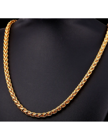 Mens Gold Neckalace |18k Gold Plated Necklace Chain | Mens Gold Plated Chain