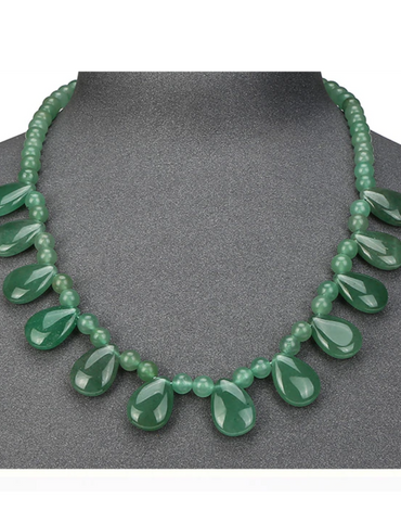 Gemstones Necklace Green Aventurine -Natural Stone Choker Necklace