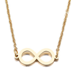 Infinity Stainless steel necklace heart necklace chain - beautiful infinity gold necklace chain