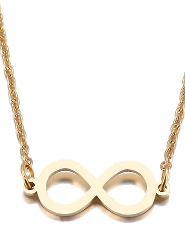 Infinity Stainless steel necklace heart necklace chain - beautiful infinity gold necklace chain