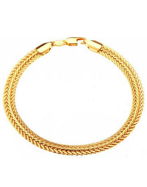 Mens Bracelet | 18 Carat Gold Plated Bracelet | Gold Plated Mens Jewellery