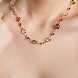 Swarovski necklace multicolored, Swarovski necklace, Swarovski, Swarovski necklace choker, Gold plated necklace
