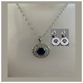 Women's Sterling Silver Necklace Set | Ladies Jewellery Sets |  Sterling Silver Set