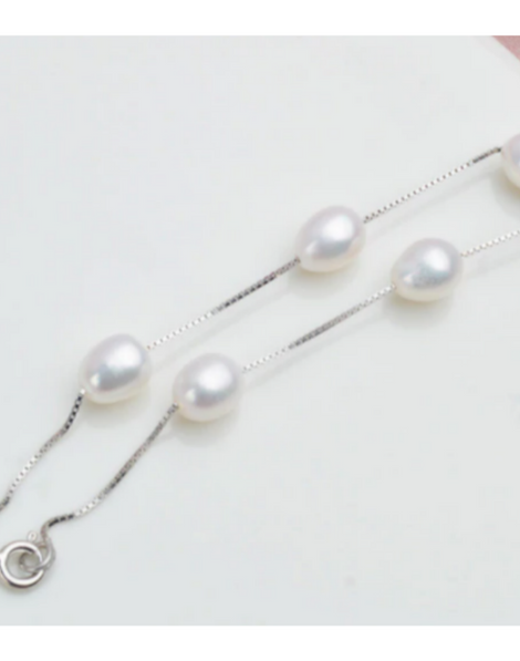 Freshwater Pearl Bracelet | 925 Sterling Silver Freshwater Bracelet