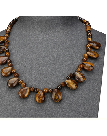 Gemstones Necklace | Tiger Eyes Stone | Natural Stone Choker Necklace